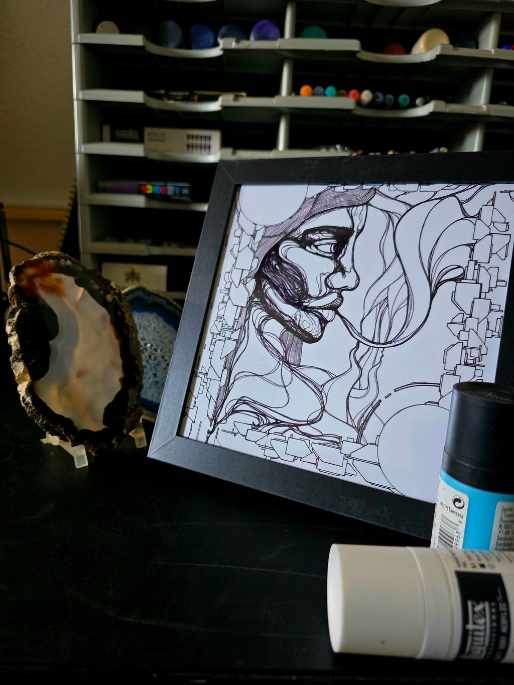 Smokey Beings 8x8 Framed Print