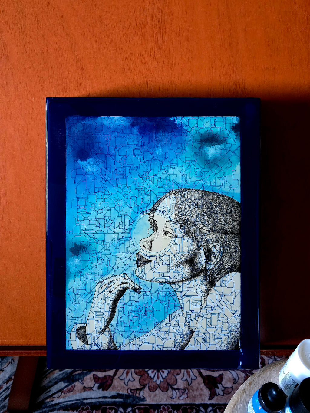 "Blue Matrix No.1" 11X14