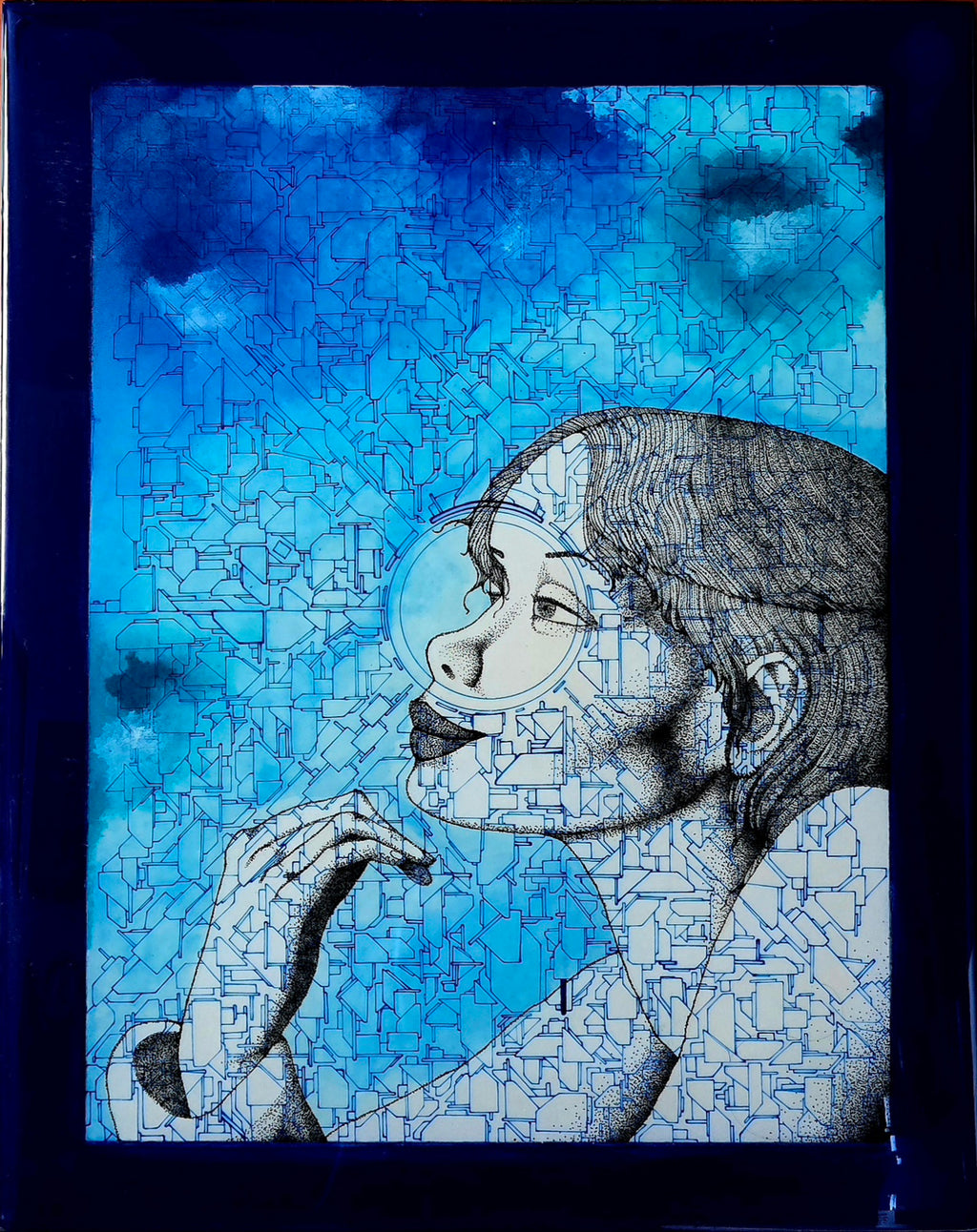 "Blue Matrix No.1" 11X14