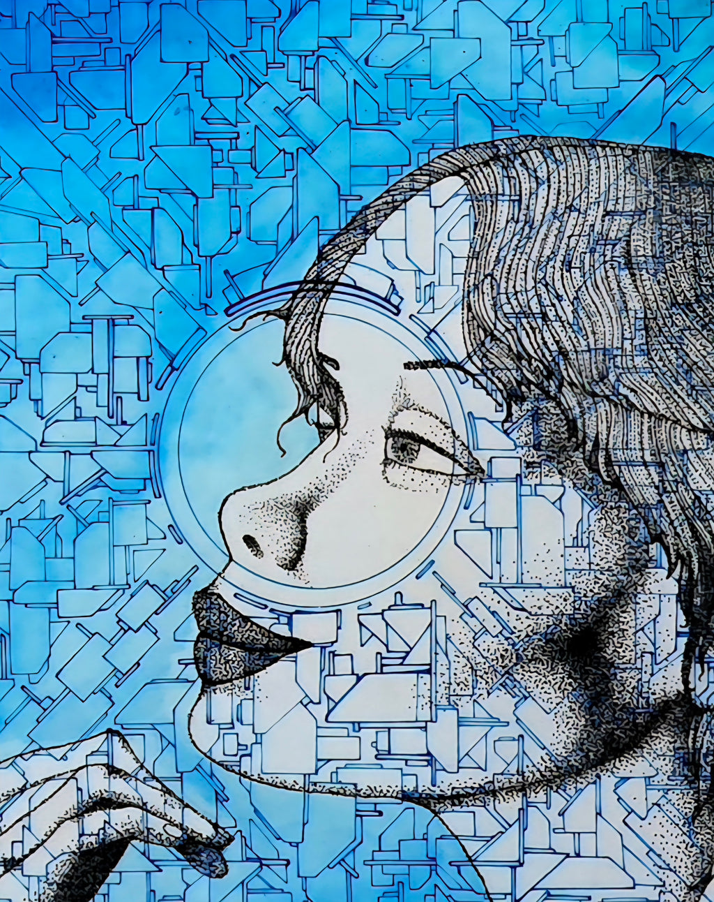 "Blue Matrix No.1" 11X14