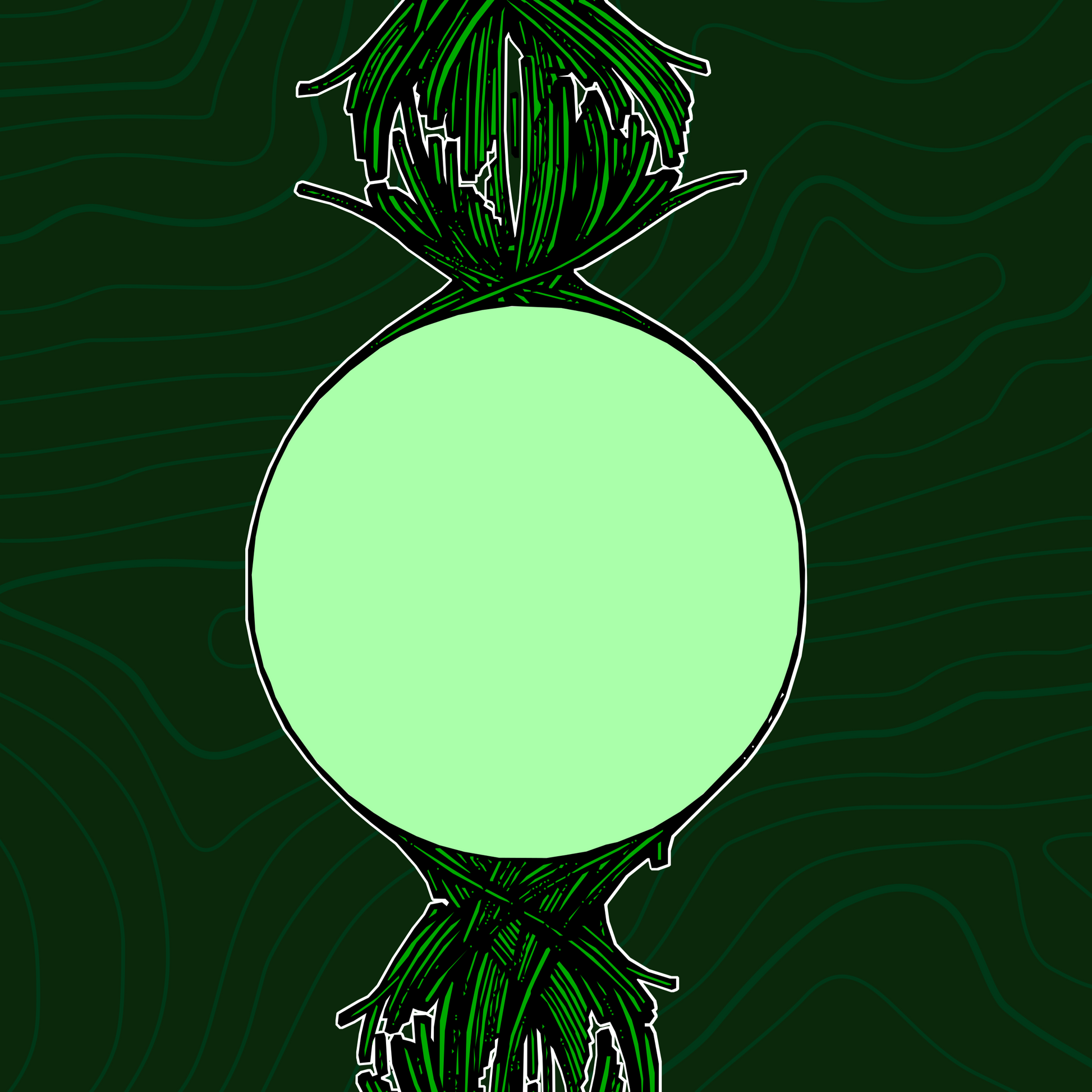 Energy Flow 8x8 Framed Print (Green)
